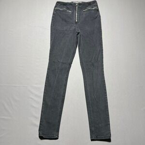 Reformation Women's Charcoal Gray Argentine Wash Denim Niki Skinny Jeans Size 26